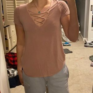 A cute pale pink shirt!!